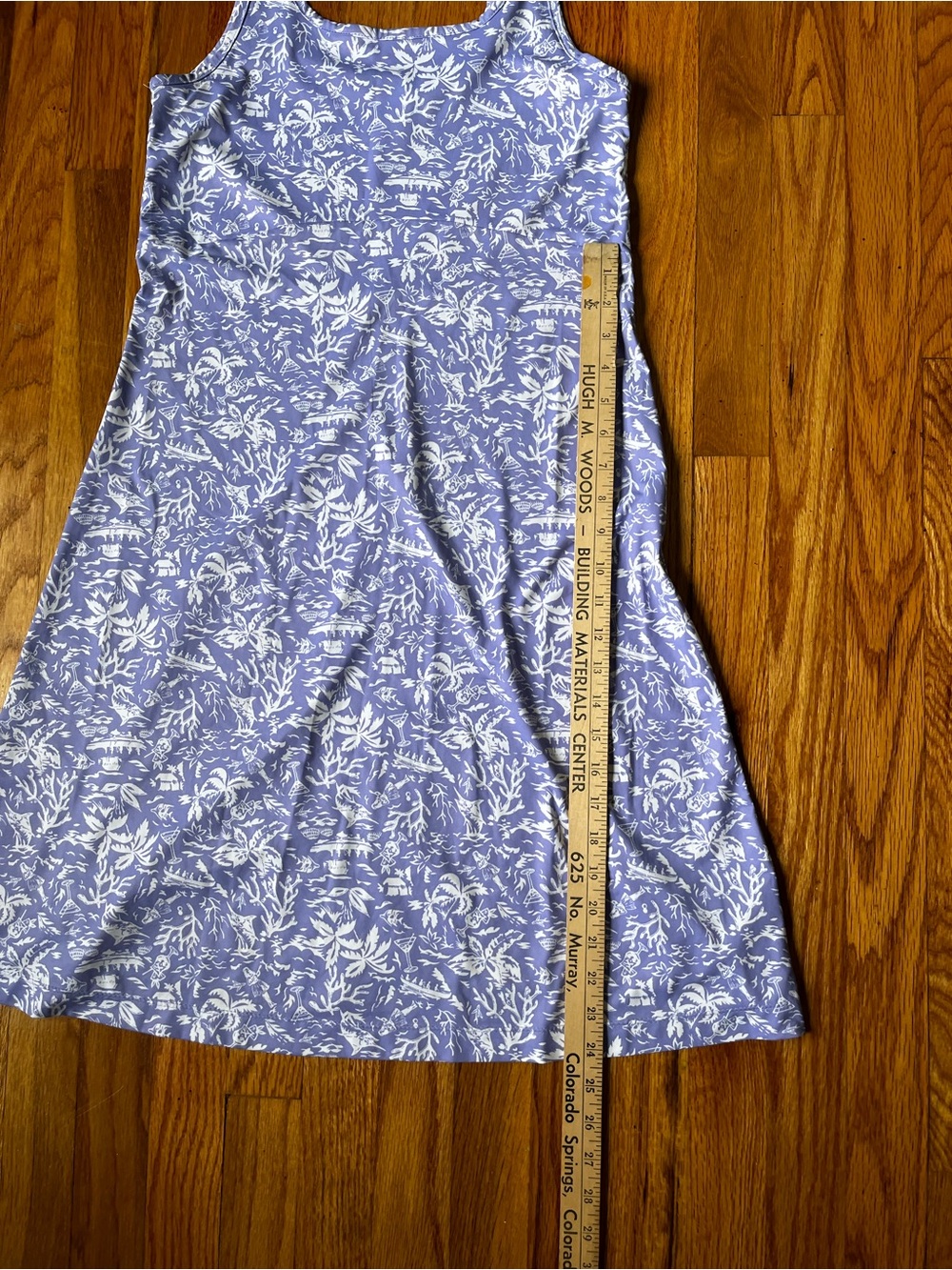 Columbia Lavender Floral Tank Dress with White Print - Picture 5 of 7